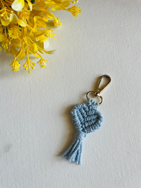 Heart Macrame Keychain