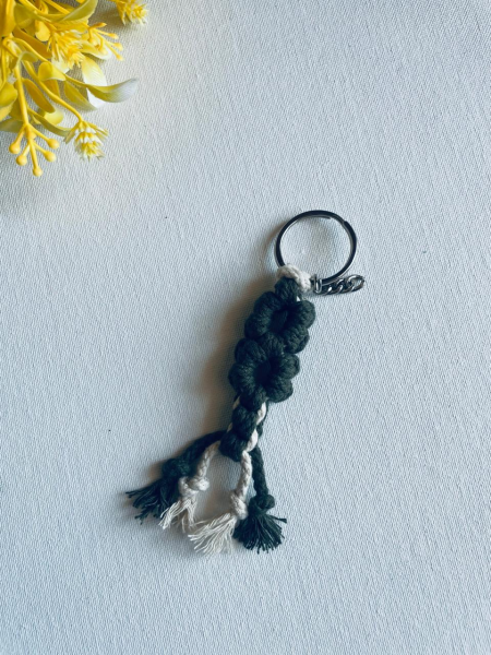 Flower Macrame Keychain 