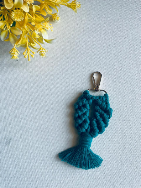 Mermaid Macrame Keychain