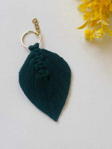 Leaf Macrame Keychain